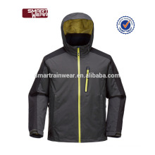 High quality outdoor sport black customized printing logo waterproof man jacket